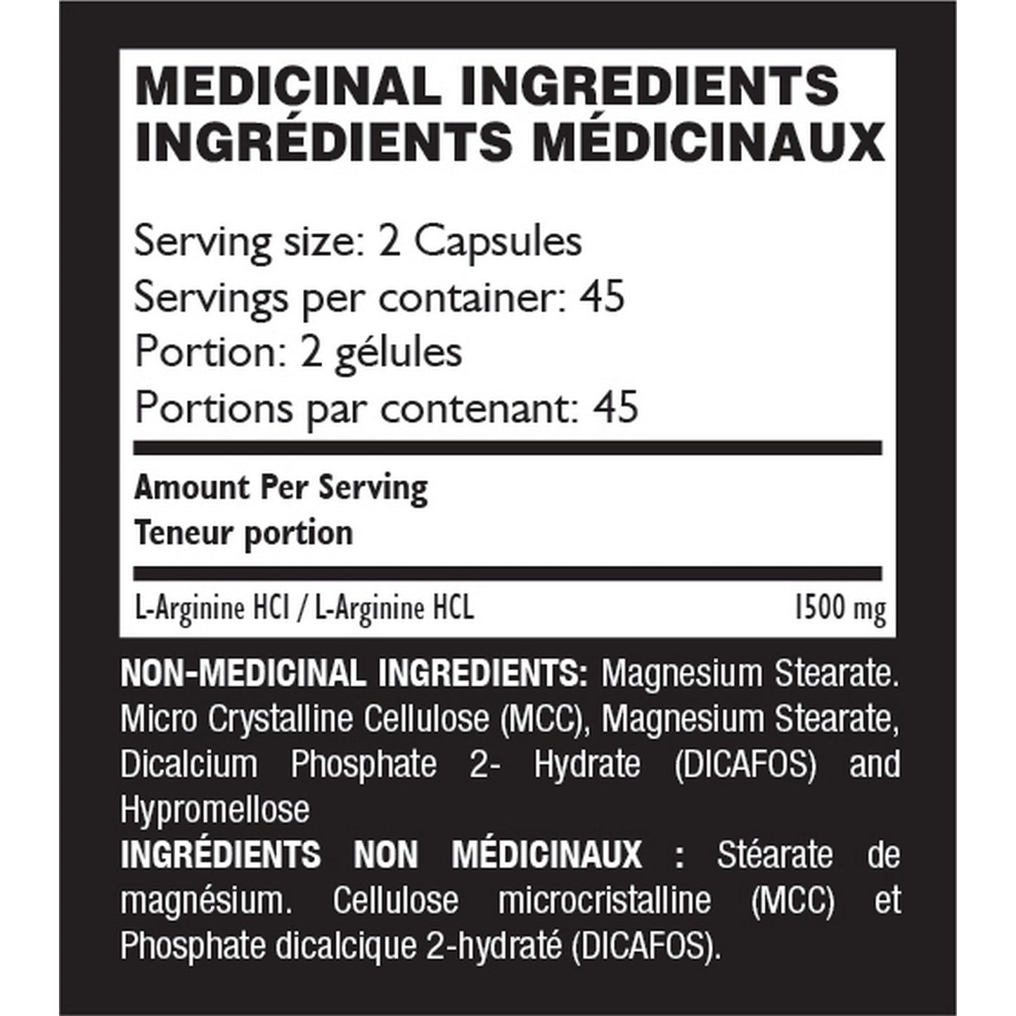 PAKD L-Arginine 1500 45 serving