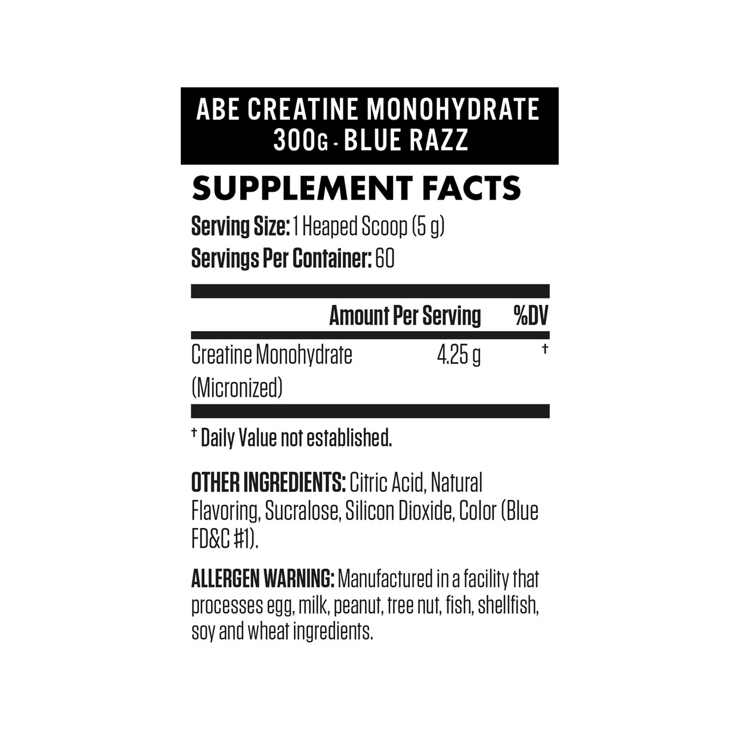 Applied Nutrition ABE Creatine Monohydrate 60 serving