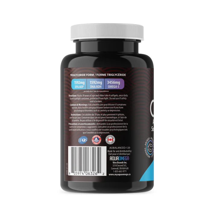 AquaOmega Balanced Arthritis & Brain Support 120ct Softgels