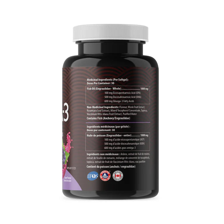 AquaOmega High DHA 120ct Chewable Softgels