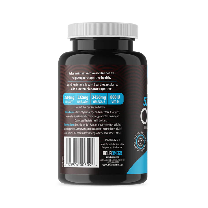 AquaOmega 5X Ultimate Strength EPA 240ct Softgels