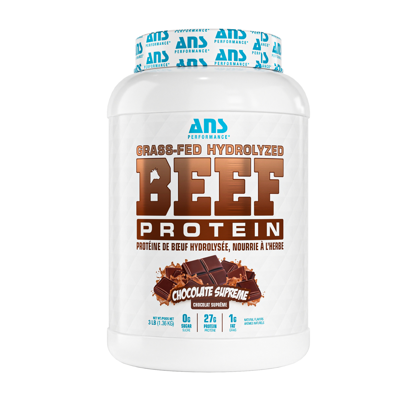 ANS Grass-Fed Hydrolyzed Beef Protein 3lb