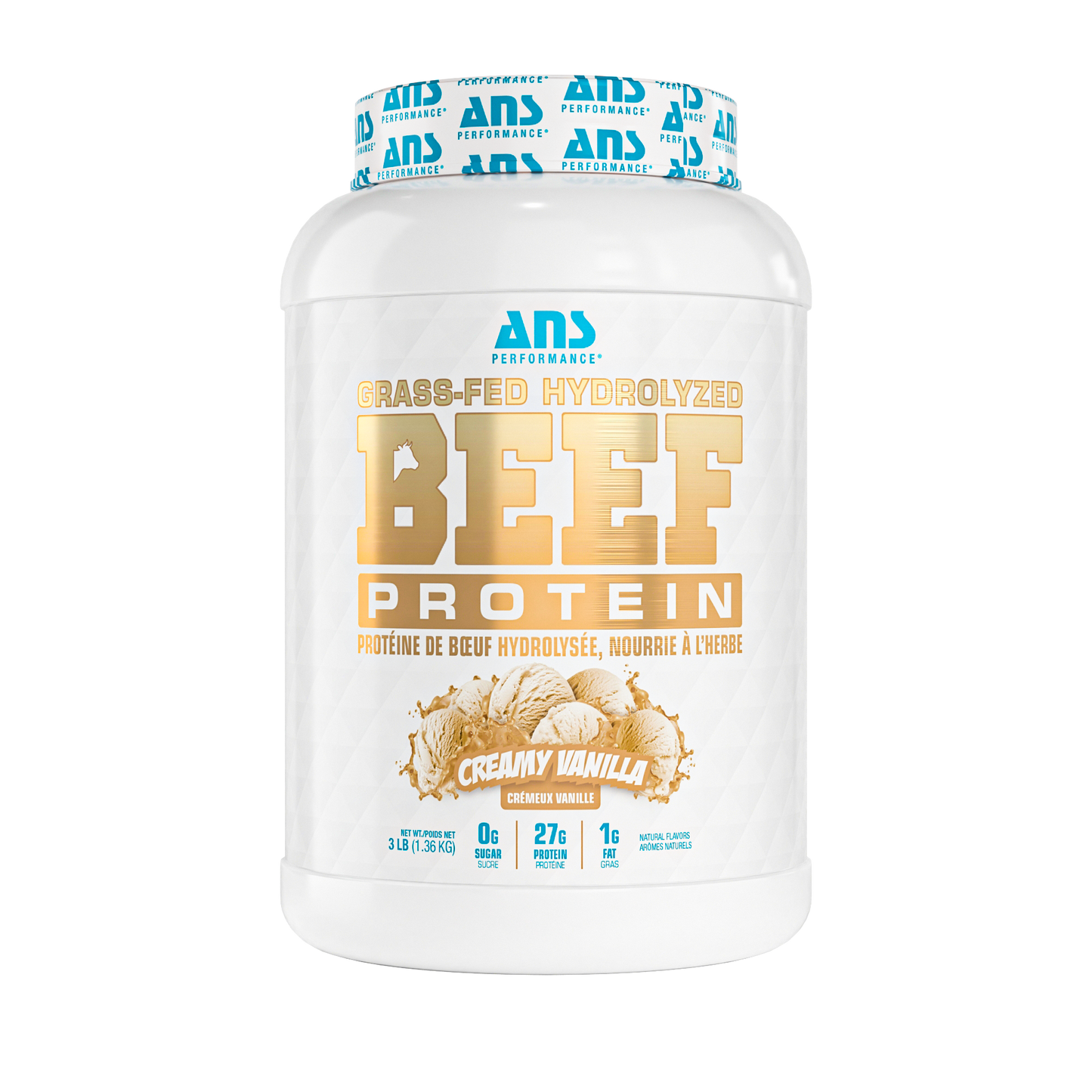 ANS Grass-Fed Hydrolyzed Beef Protein 3lb