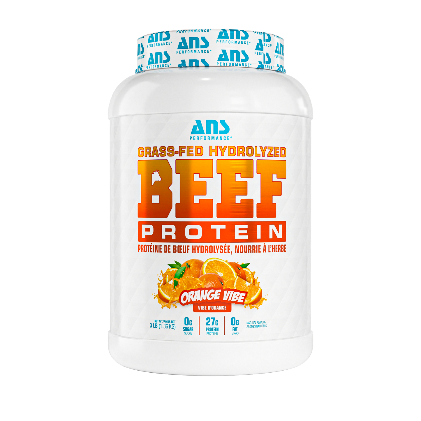 ANS Grass-Fed Hydrolyzed Beef Protein 3lb