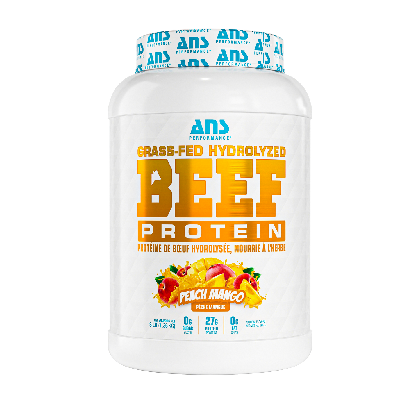 ANS Grass-Fed Hydrolyzed Beef Protein 3lb