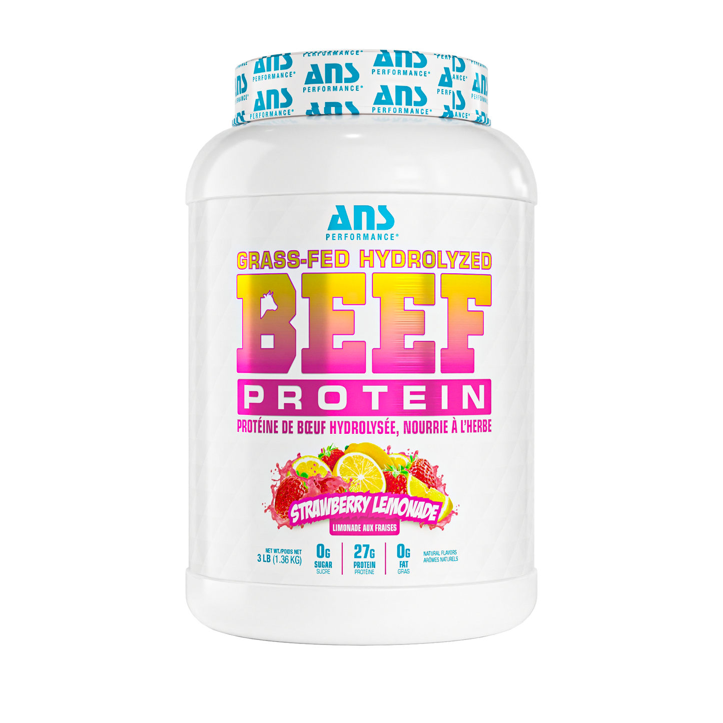 ANS Grass-Fed Hydrolyzed Beef Protein 3lb