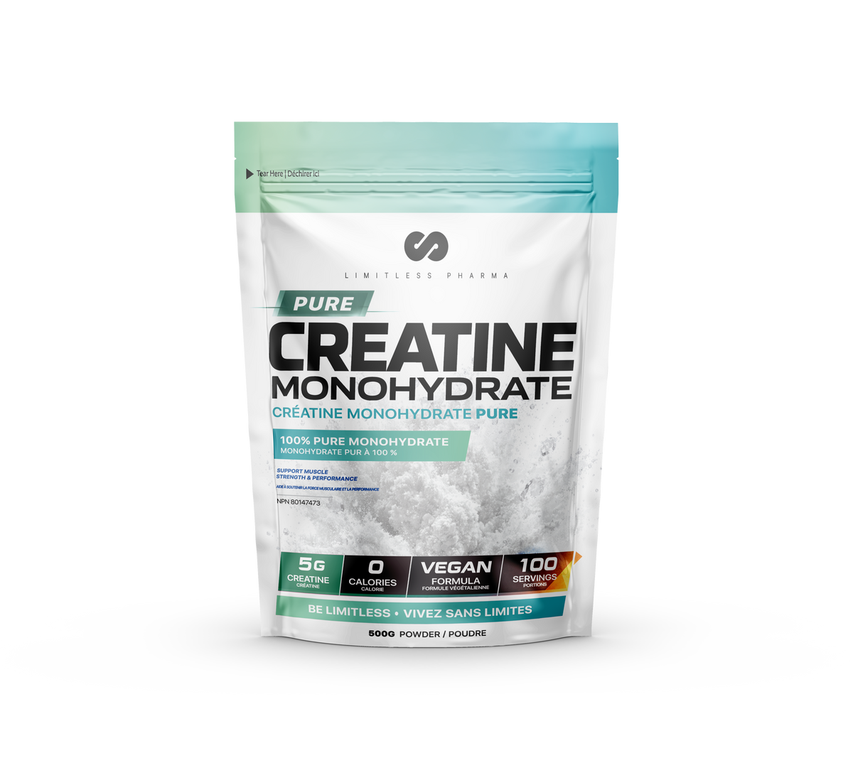Limitless Pharma Creatine Monohydrate 100 serving
