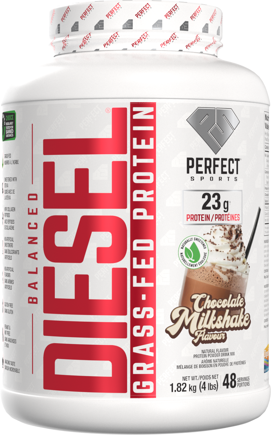 Perfect Sports Diesel Balanced Grass-Fed Whey 48 serving