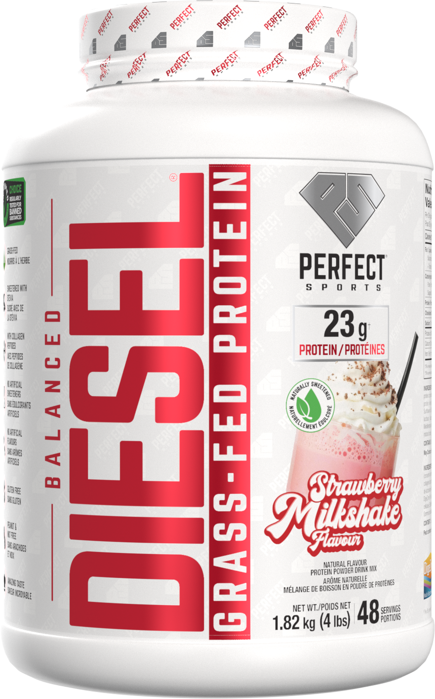 Perfect Sports Diesel Balanced Grass-Fed Whey 48 serving