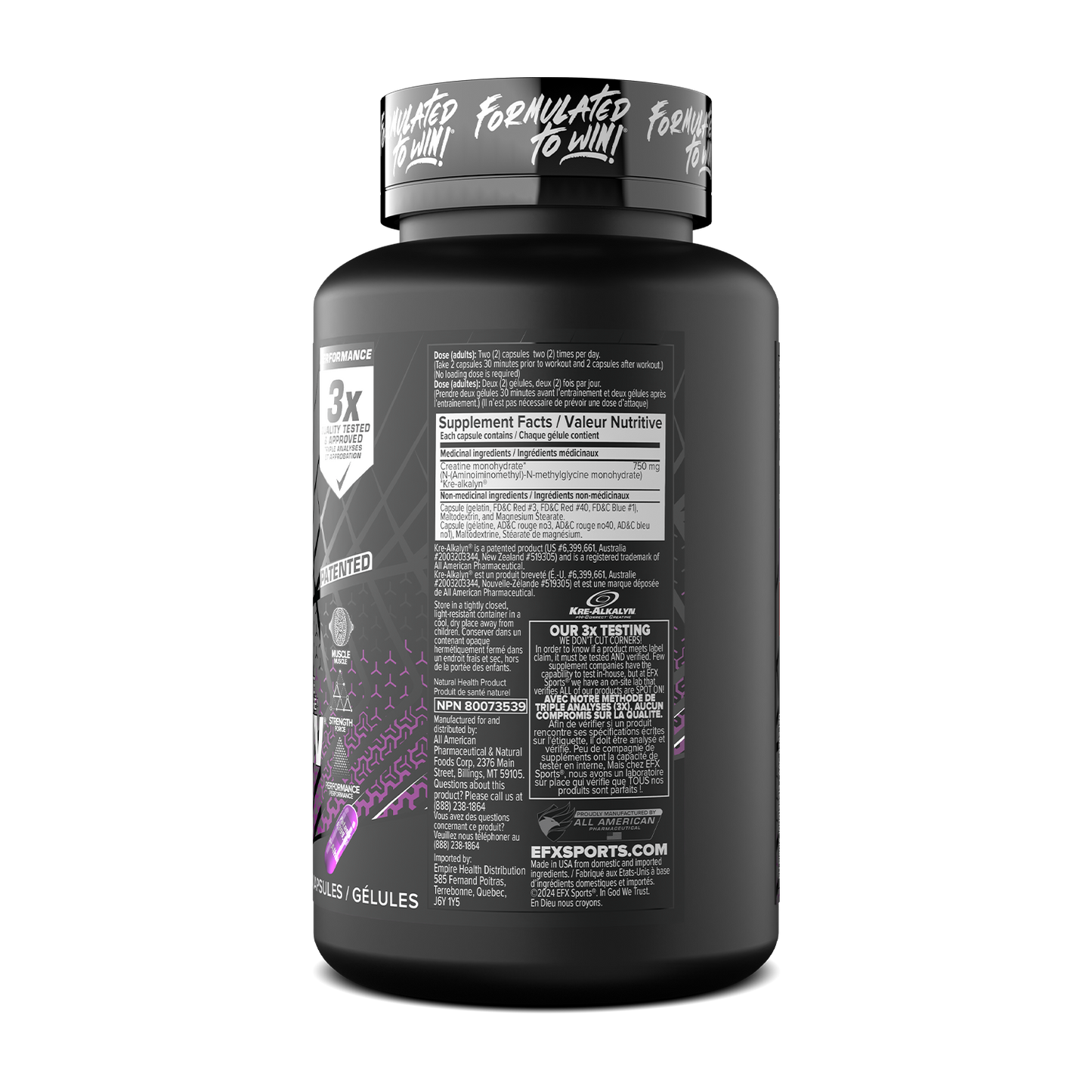 EFX Kre-Alkalyn 120 capsules