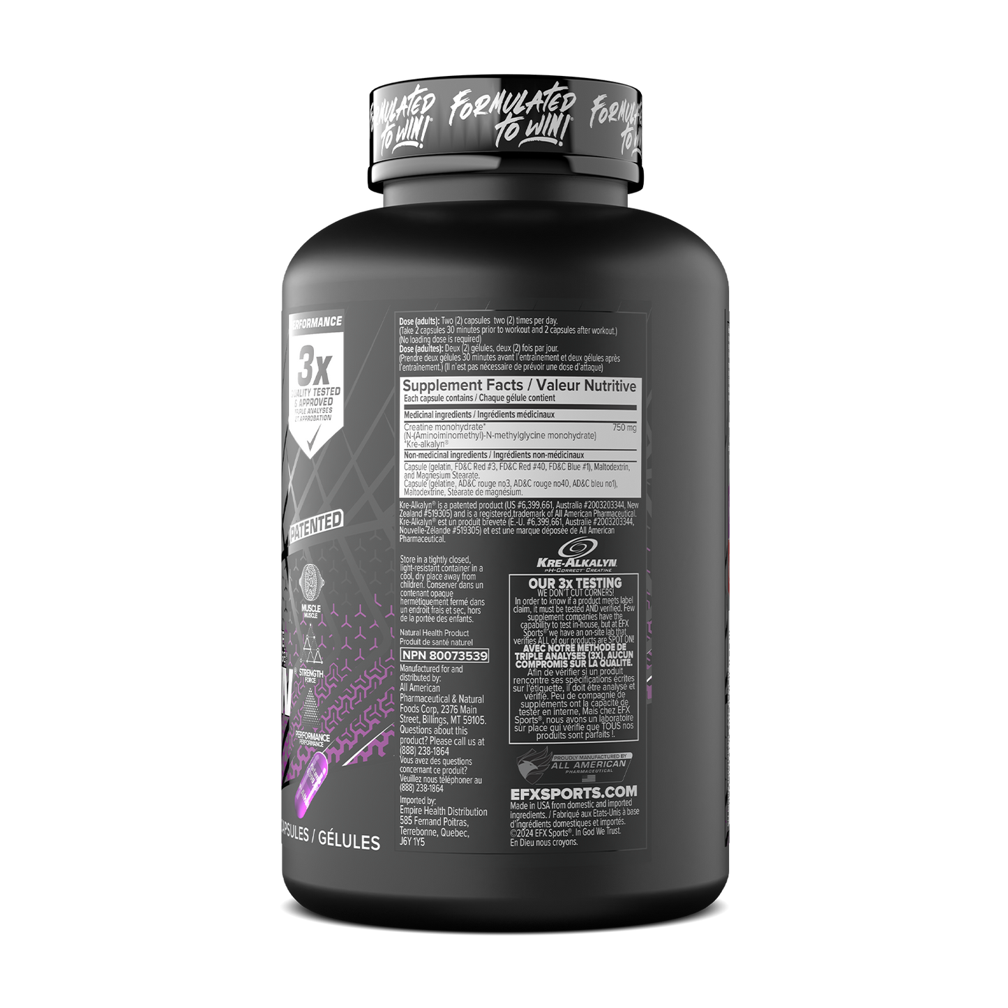 EFX Kre-Alkalyn 192 capsules