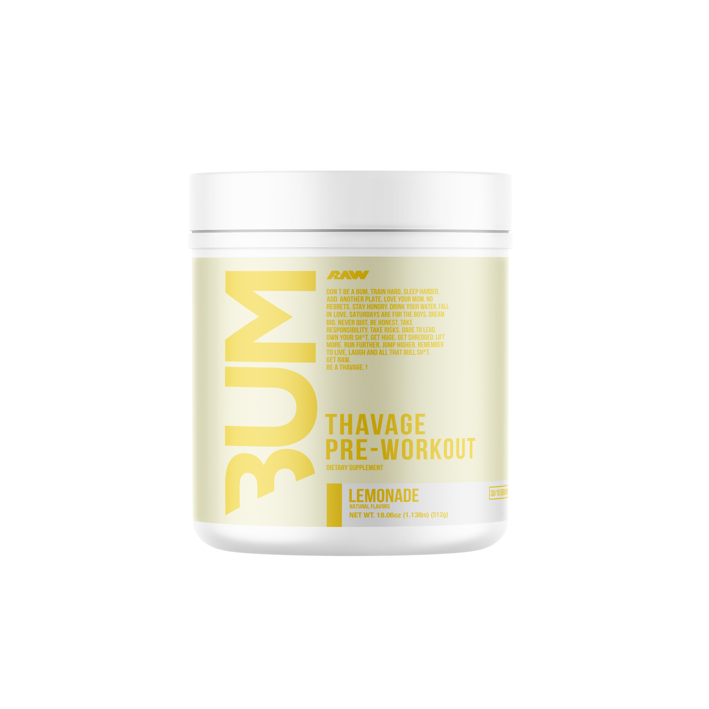 BUM x RAW Nutrition Thavage Pre-Workout 40 servings