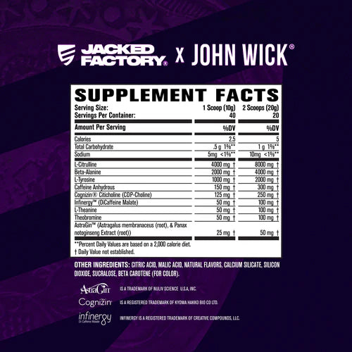 Jacked Factory x John Wick 40 serving