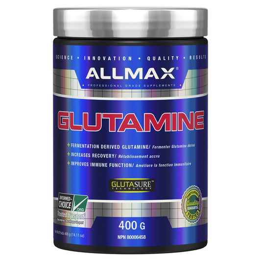 Allmax Glutamine 400g | HERC'S Nutrition Canada