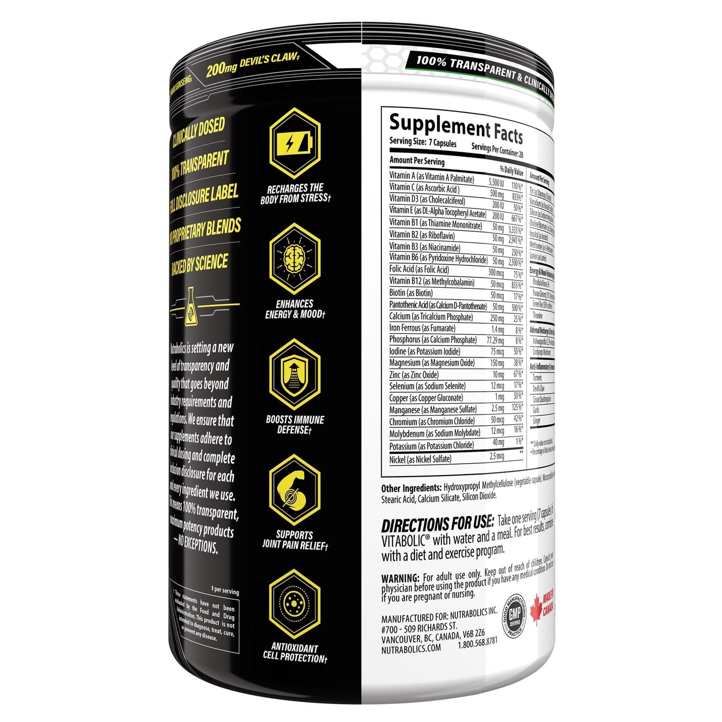 Nutrabolics Vitabolic 196 caps | HERC'S Nutrition Canada